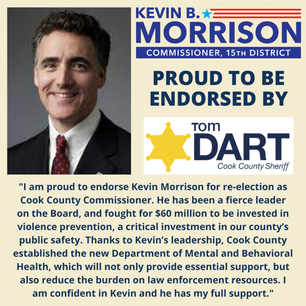 Endorsement Alert: Cook County Sheriff Tom Dart Endorses Kevin Morrison ...